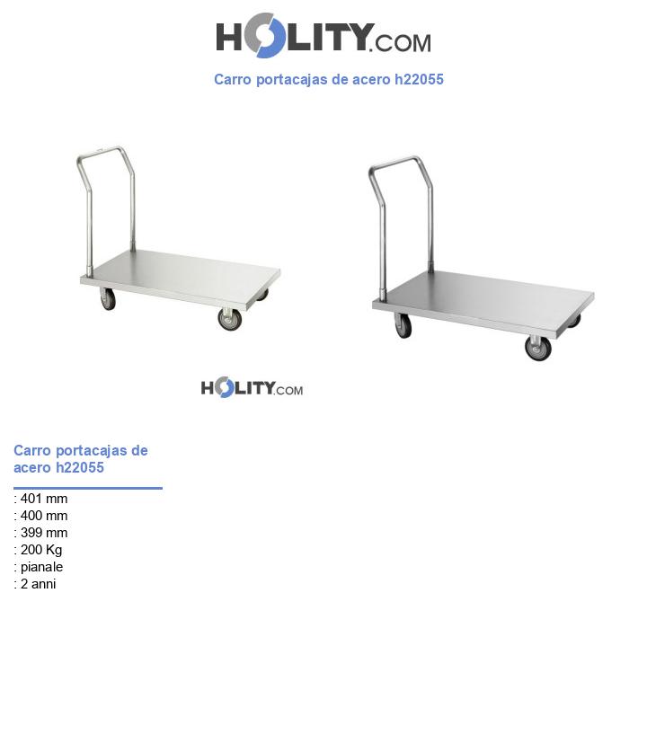 Carro portacajas de acero h22055