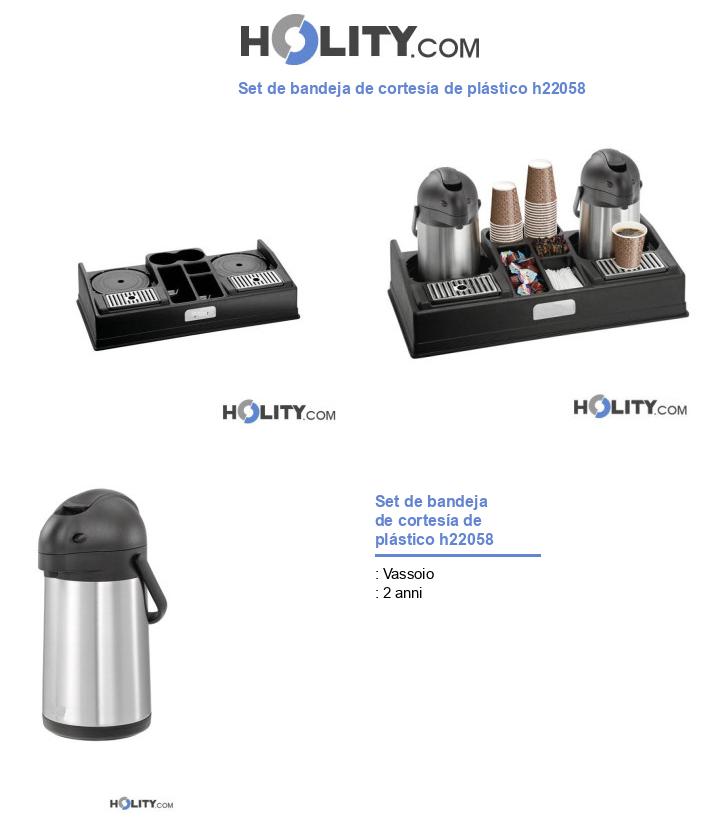 Set de bandeja de cortesía de plástico h22058