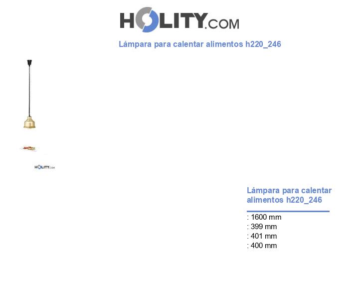 Lámpara para calentar alimentos h220_246