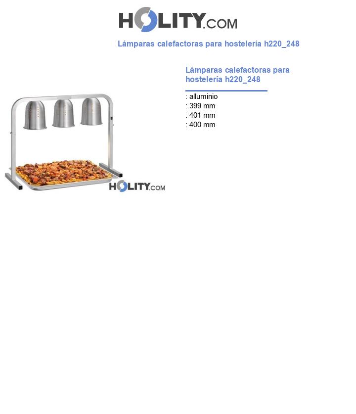 Lámparas calefactoras para hostelería h220_248