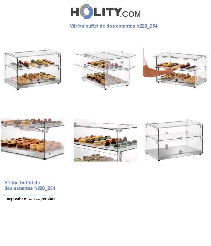 Vitrina buffet de dos estantes h220_254