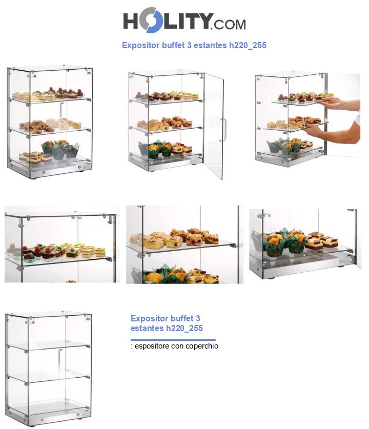 Expositor buffet 3 estantes h220_255