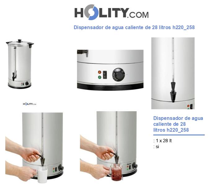 Dispensador de agua caliente de 28 litros h220_258