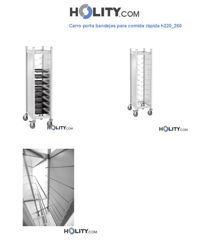 Carro porta bandejas para comida rápida h220_260