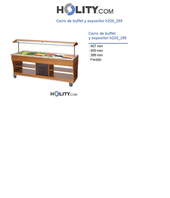 Carro de buffet y expositor h220_295