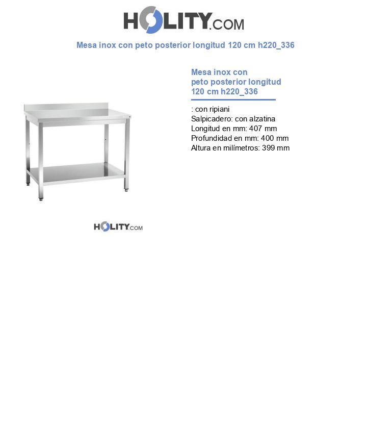 Mesa inox con peto posterior longitud 120 cm h220_336
