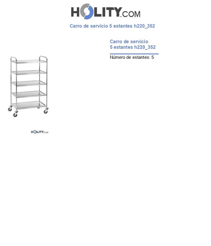 Carro de servicio 5 estantes h220_352