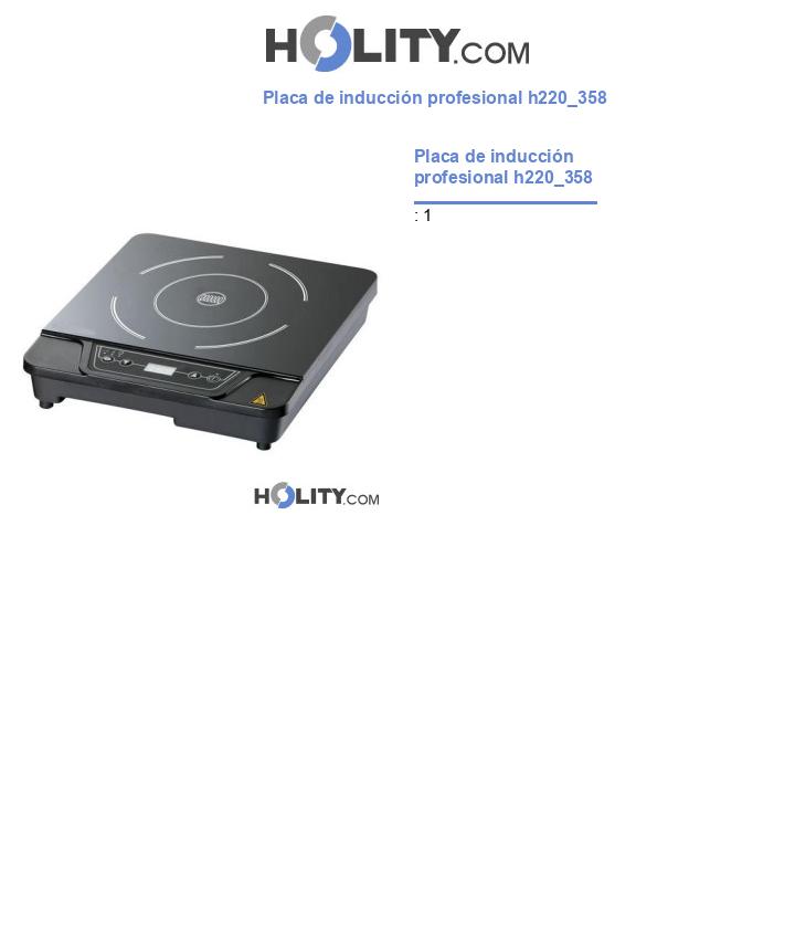 Placa de inducción profesional h220_358