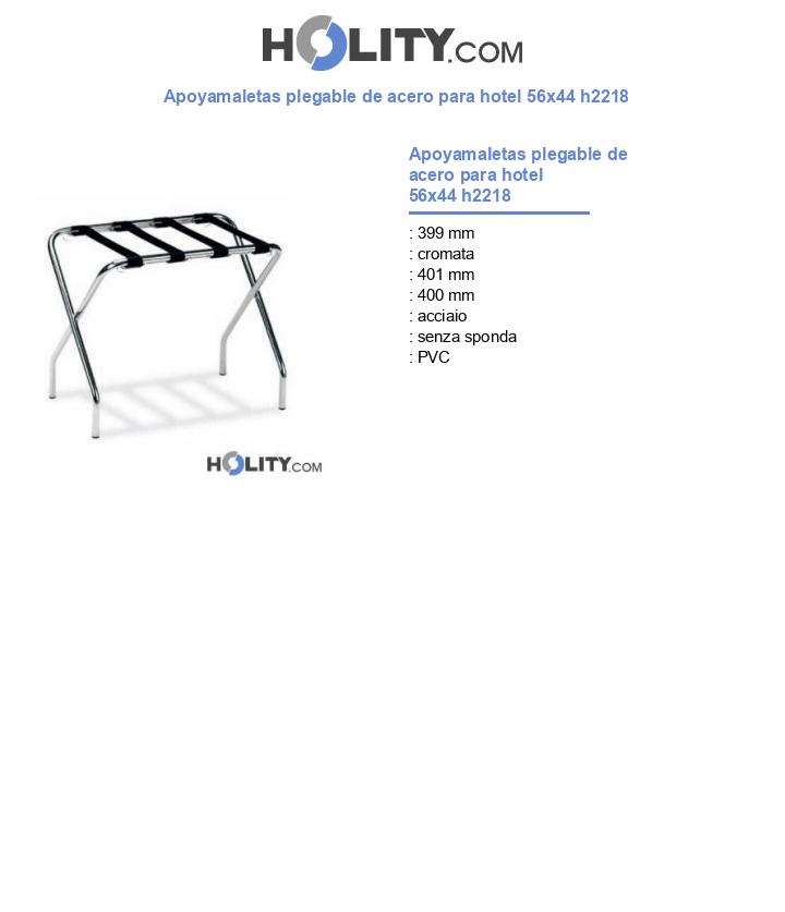 Apoyamaletas plegable de acero para hotel 56x44 h2218