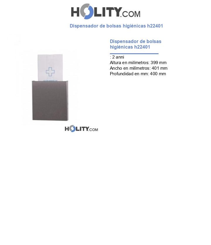 Dispensador de bolsas higiénicas h22401