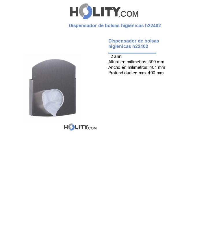 Dispensador de bolsas higiénicas h22402