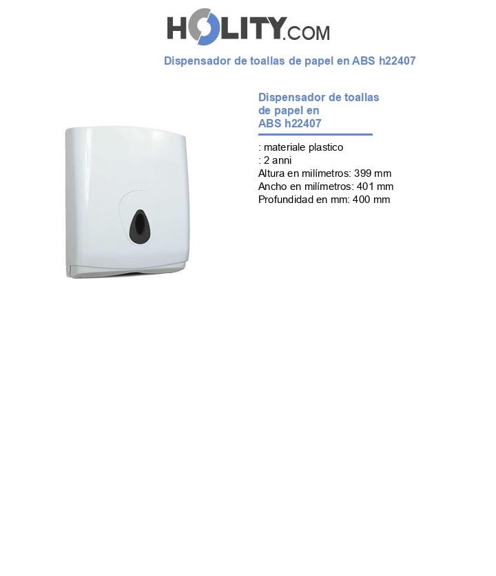 Dispensador de toallas de papel en ABS h22407