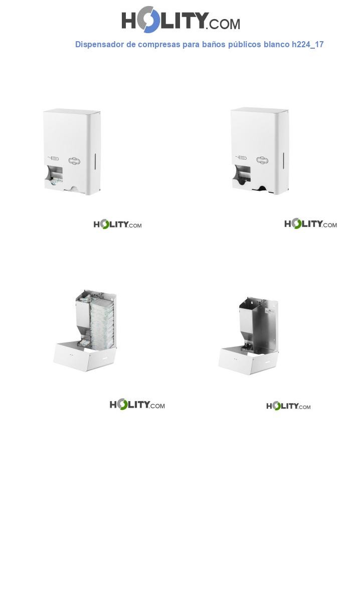 Dispensador de compresas para baños públicos blanco h224_17