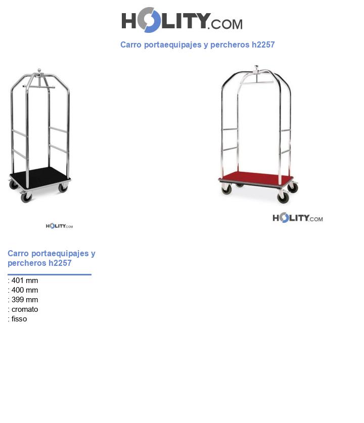 Carro portaequipajes y percheros h2257