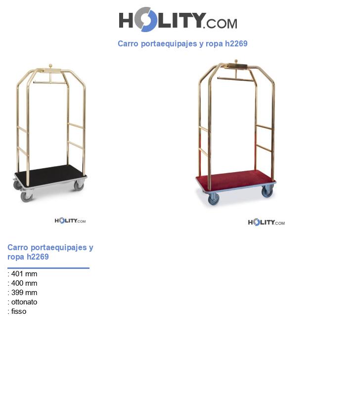 Carro portaequipajes y ropa h2269