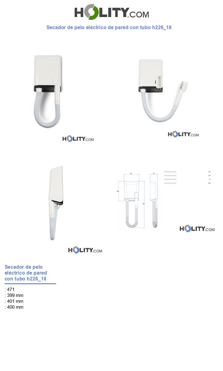 Secador de pelo eléctrico de pared con tubo h226_18