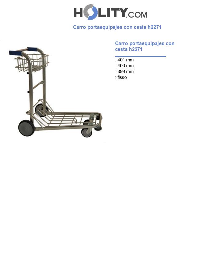 Carro portaequipajes con cesta h2271