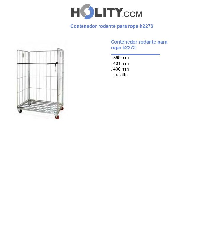 Contenedor rodante para ropa h2273