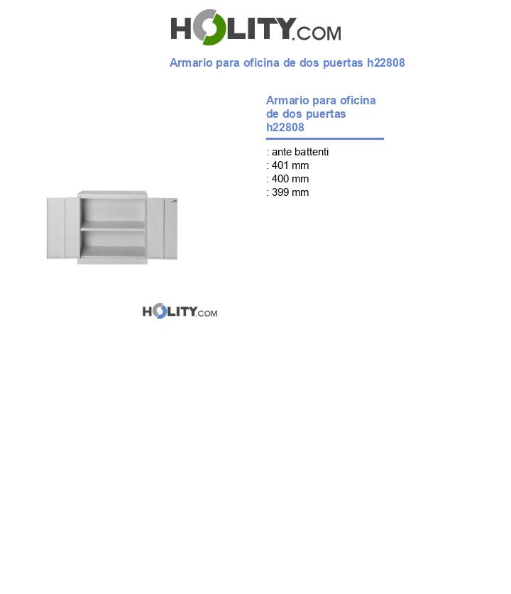Armario para oficina de dos puertas h22808