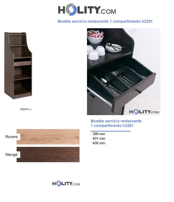 Mueble servicio restaurante 1 compartimento h2281