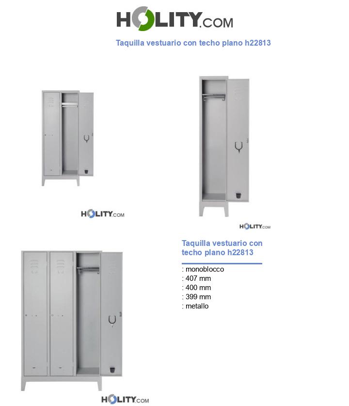 Taquilla vestuario con techo plano h22813