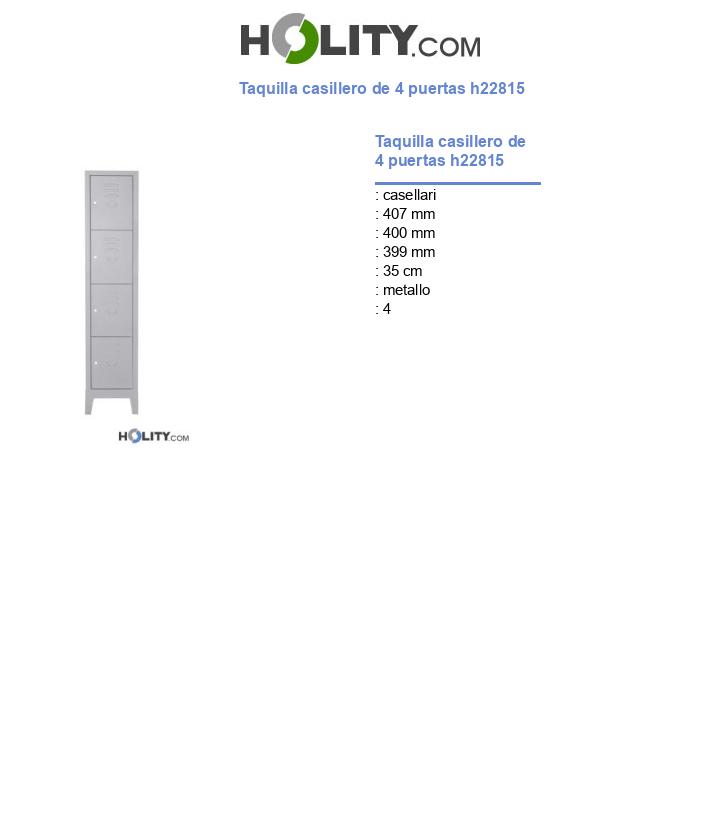 Taquilla casillero de 4 puertas h22815