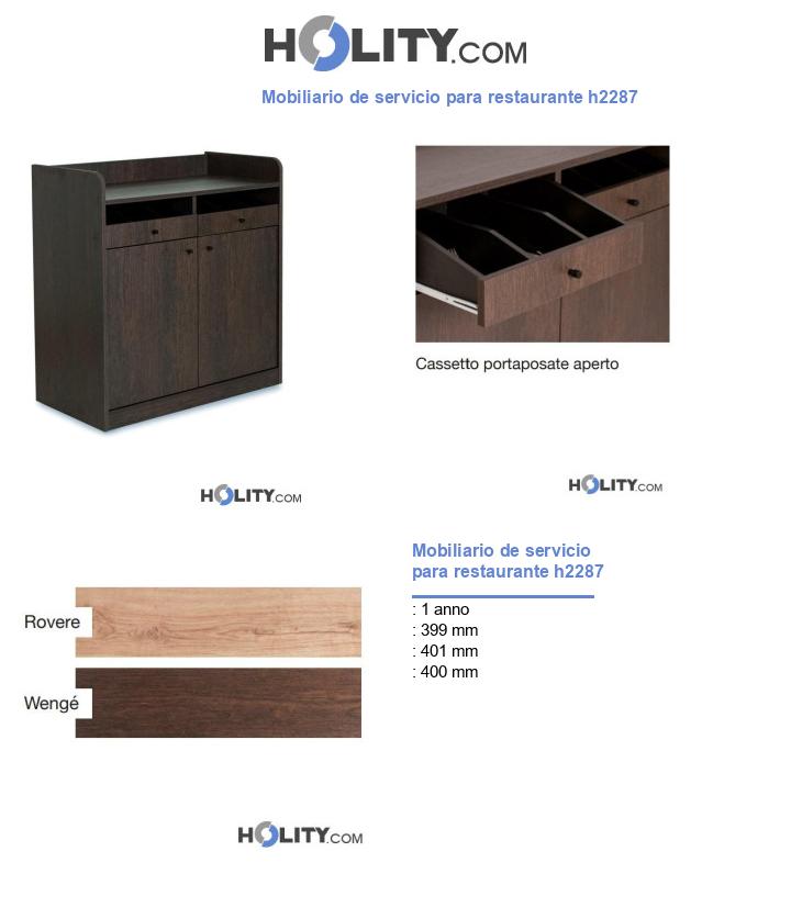 Mobiliario de servicio para restaurante h2287
