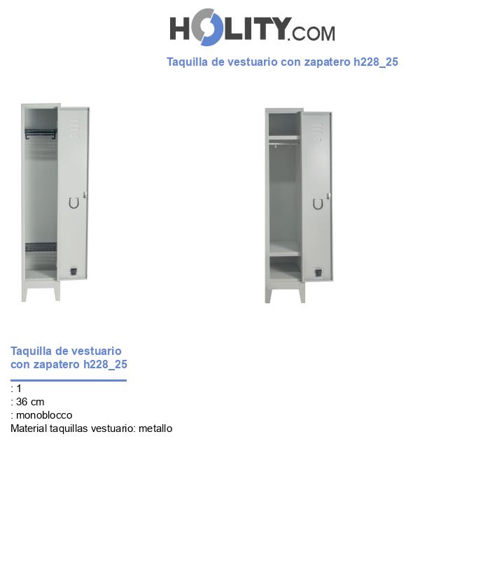 Taquilla de vestuario con zapatero h228_25