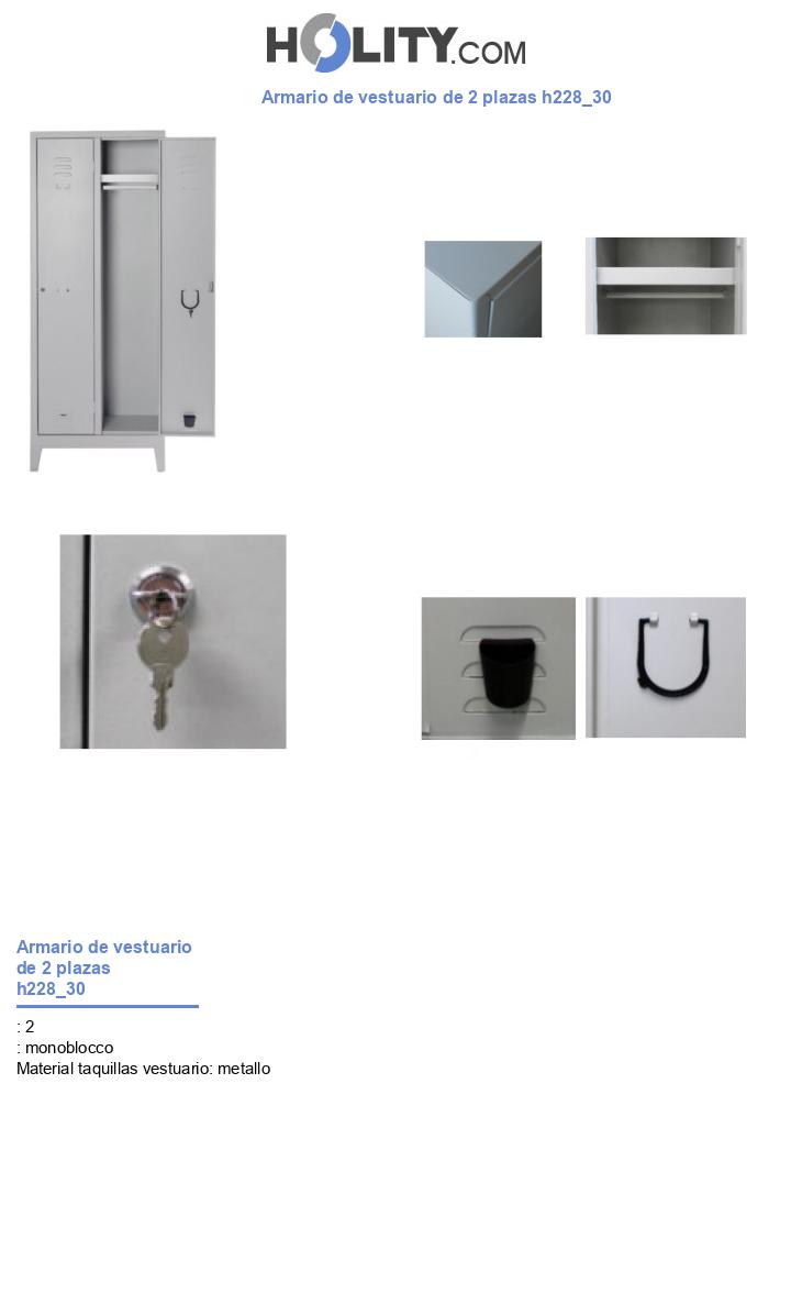 Armario de vestuario de 2 plazas h228_30
