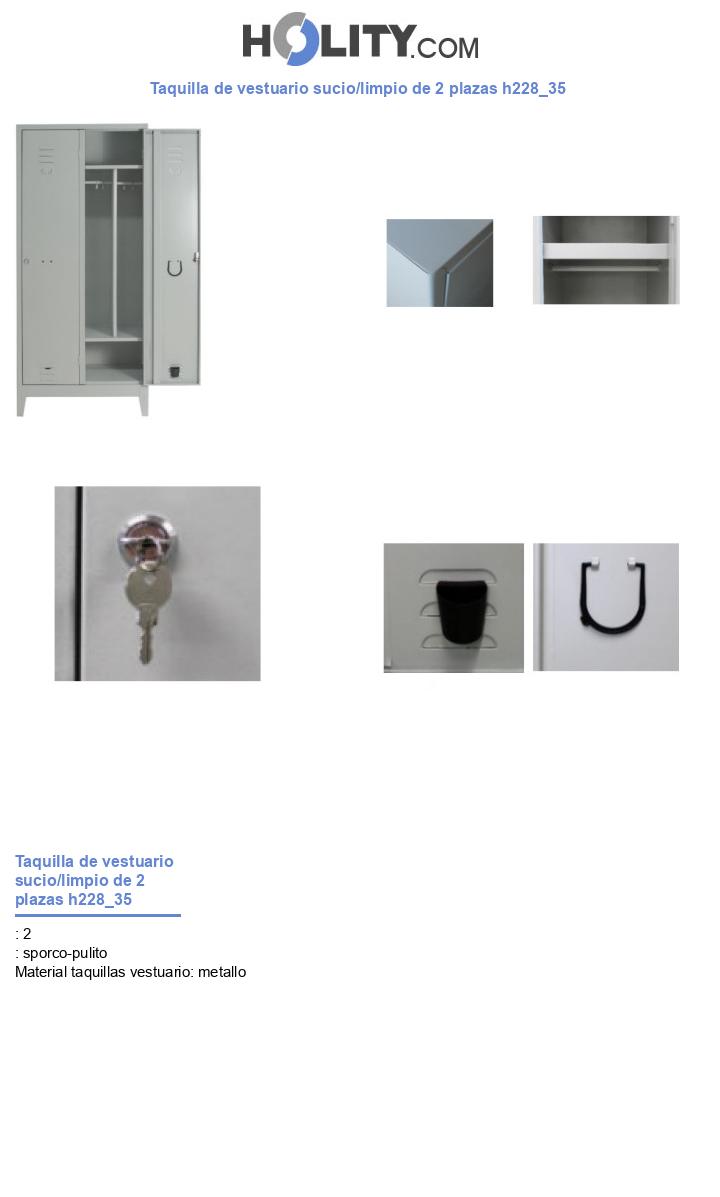 Taquilla de vestuario sucio/limpio de 2 plazas h228_35