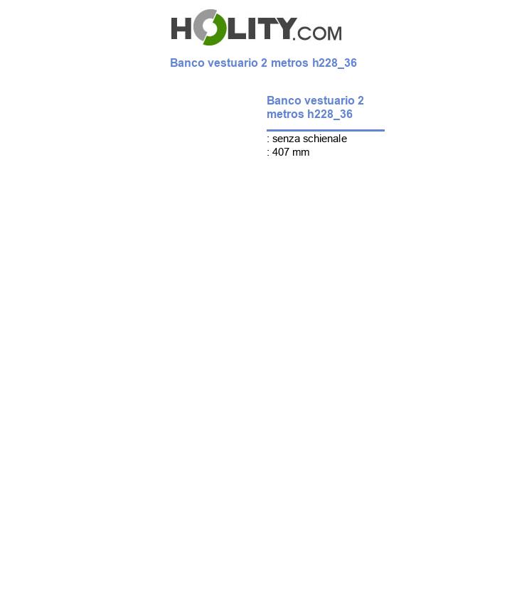 Banco vestuario 2 metros h228_36