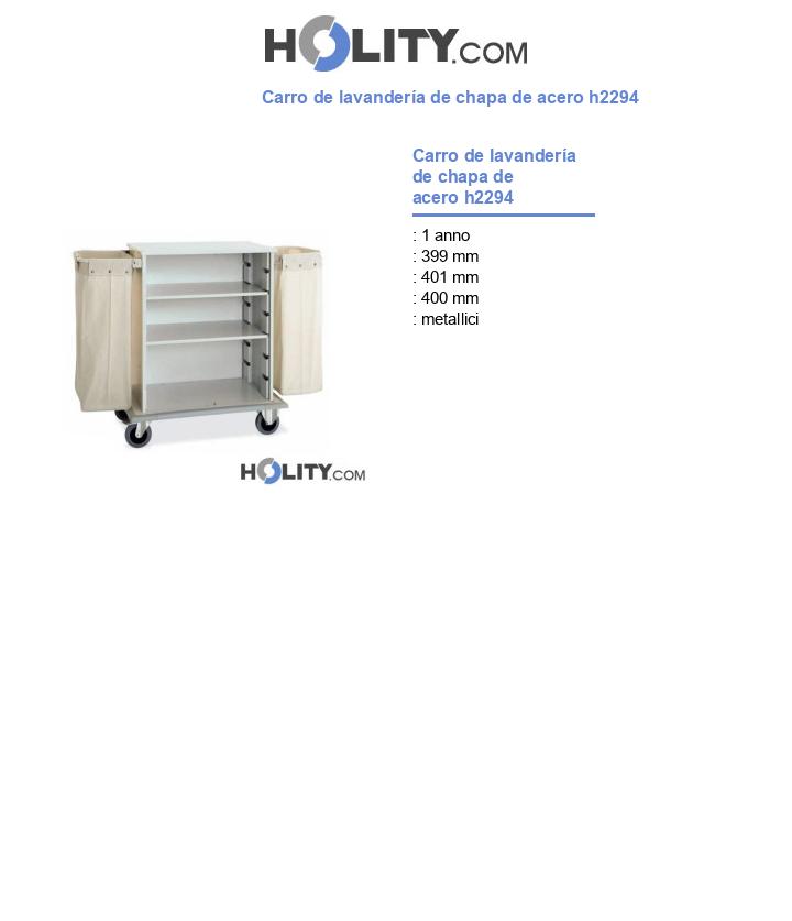 Carro de lavandería de chapa de acero h2294