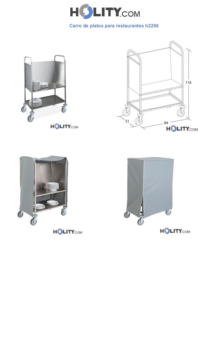 Carro de platos para restaurantes h2298