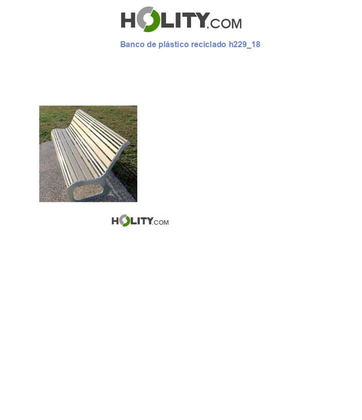 Banco de plástico reciclado h229_18