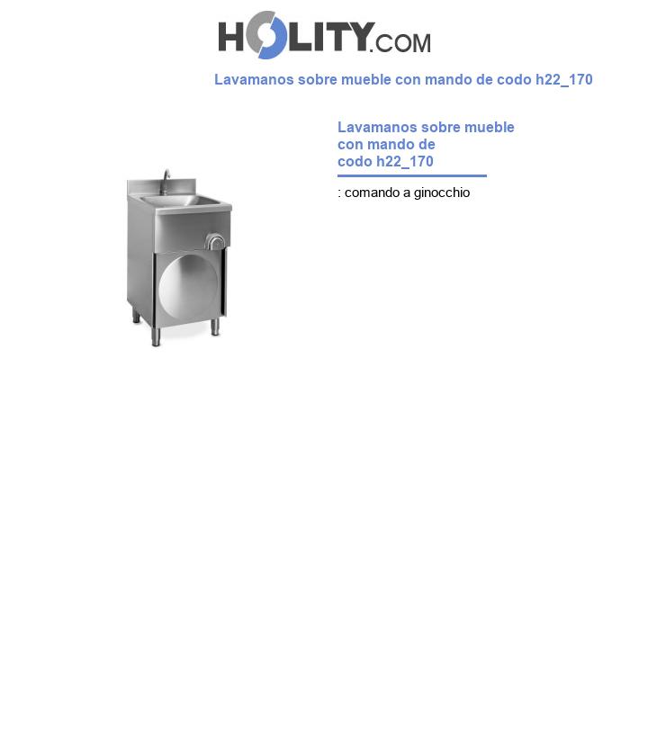 Lavamanos sobre mueble con mando de codo h22_170