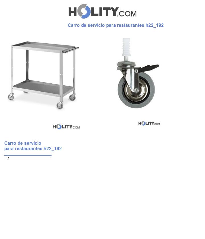 Carro de servicio para restaurantes h22_192