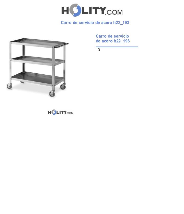 Carro de servicio de acero h22_193