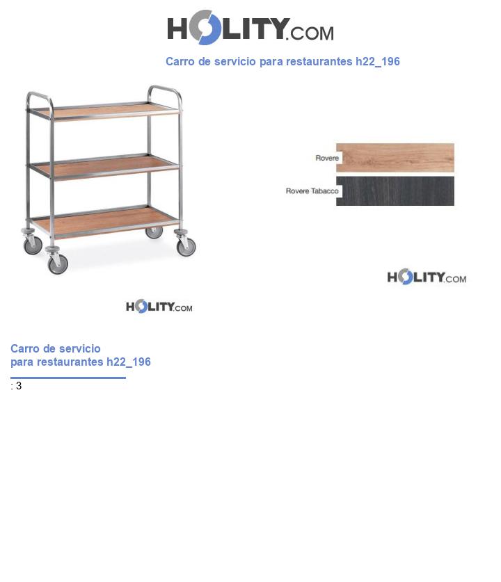 Carro de servicio para restaurantes h22_196