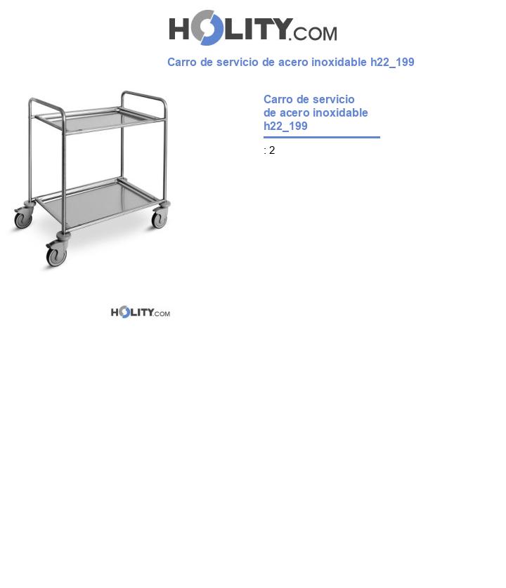 Carro de servicio de acero inoxidable h22_199