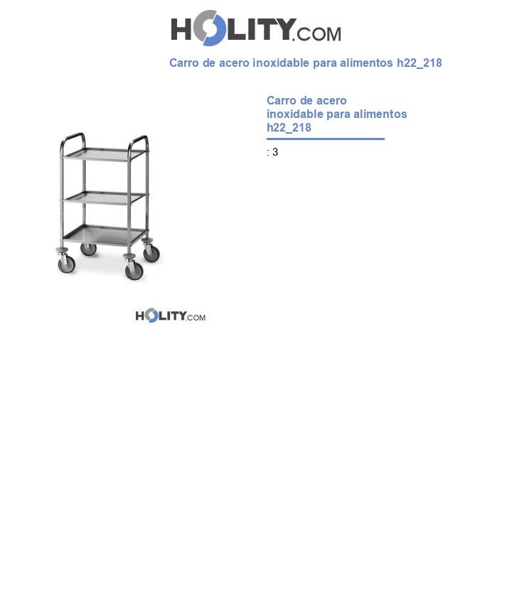 Carro de acero inoxidable para alimentos h22_218