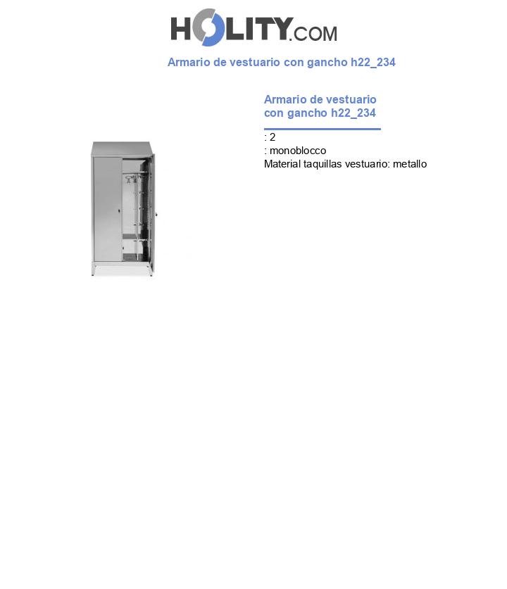 Armario de vestuario con gancho h22_234