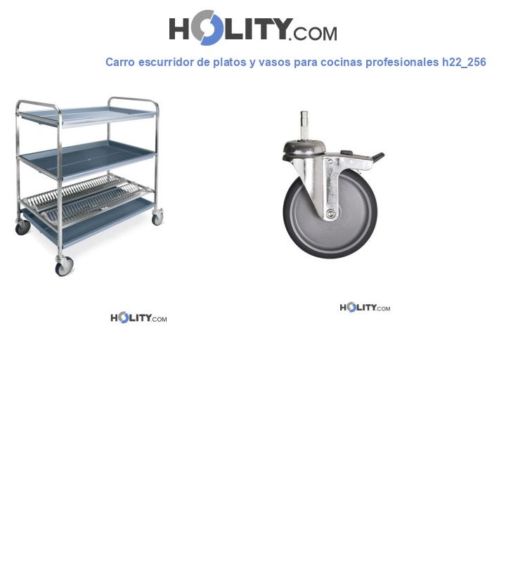 Carro escurridor de platos y vasos para cocinas profesionales h22_256