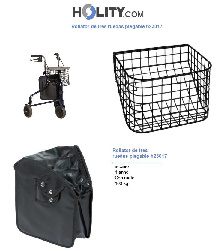 Rollator de tres ruedas plegable h23017