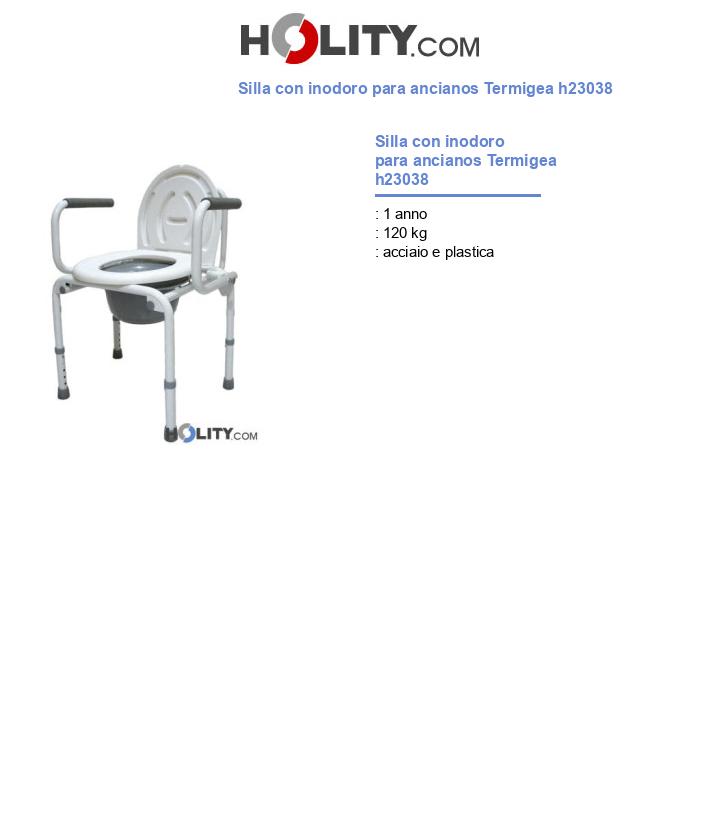 Silla con inodoro para ancianos Termigea h23038