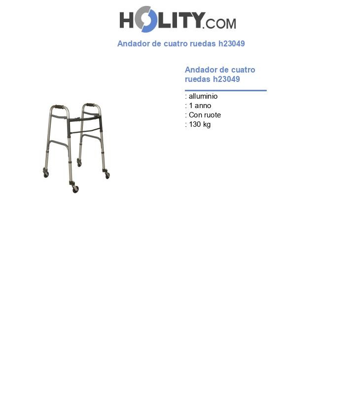Andador de cuatro ruedas h23049