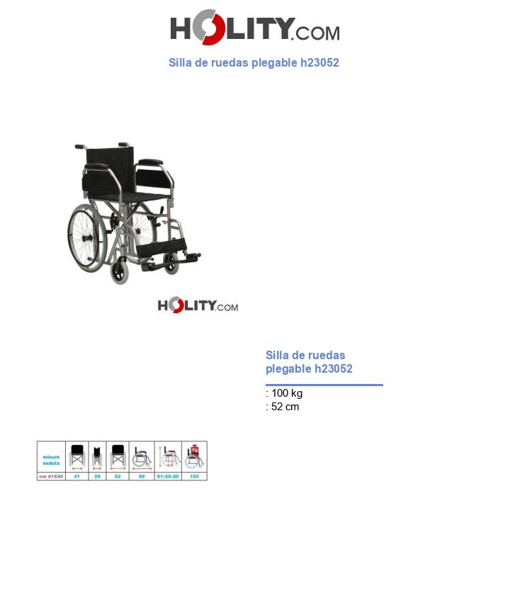 Silla de ruedas plegable h23052