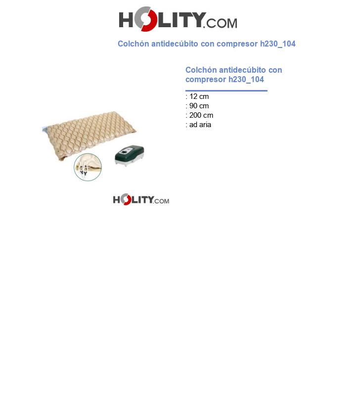 Colchón antidecúbito con compresor h230_104