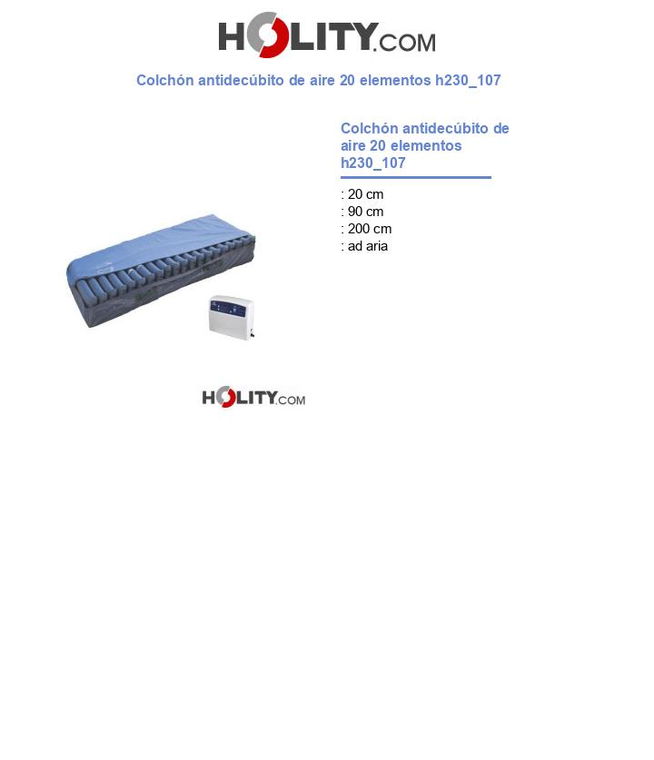 Colchón antidecúbito de aire 20 elementos h230_107