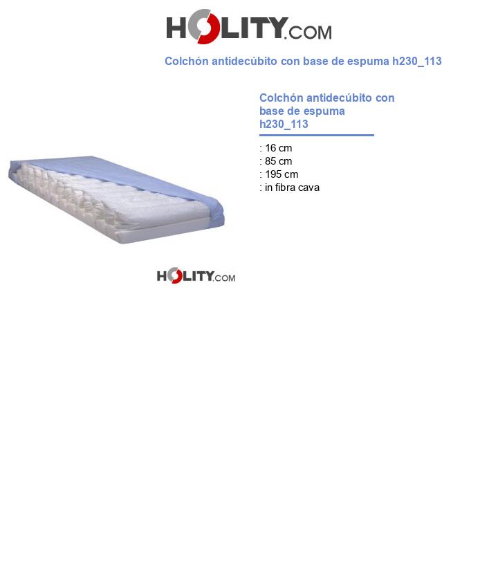 Colchón antidecúbito con base de espuma h230_113