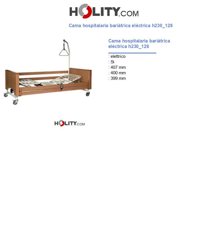 Cama hospitalaria bariátrica eléctrica h230_128